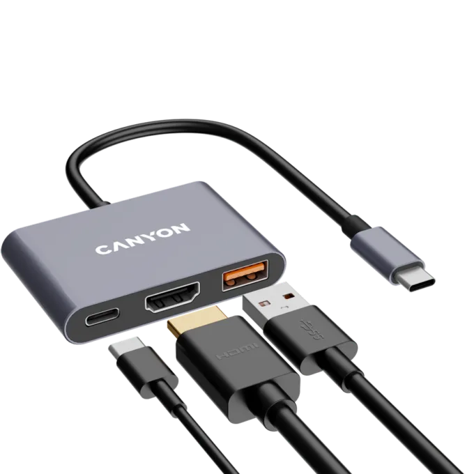 CANYON hub DS-4 3in1 USB-C Grey — image 5