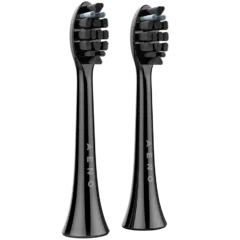 AENO Replacement toothbrush heads, Black, Dupont bristles, 2pcs in set (for ADB0004/ADB0006 and ADB0003/ADB0005)
