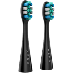 AENO Replacement toothbrush heads, Black, Dupont bristles, 2pcs in set (for ADB0002S/ADB0001S)