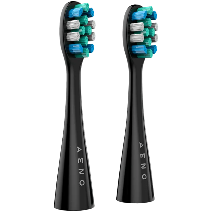 AENO Replacement toothbrush heads, Black, Dupont bristles, 2pcs in set (for ADB0002S/ADB0001S) — image 1