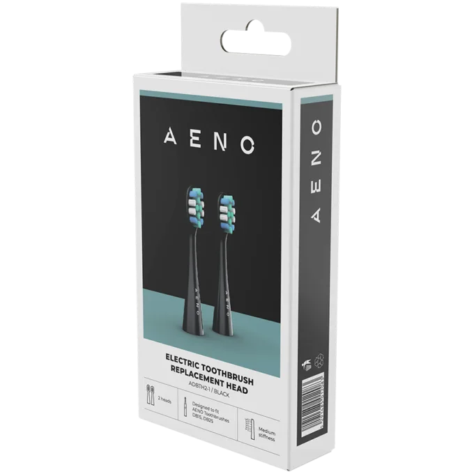 AENO Replacement toothbrush heads, Black, Dupont bristles, 2pcs in set (for ADB0002S/ADB0001S) — image 3