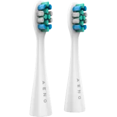 AENO Replacement toothbrush heads, White, Dupont bristles, 2pcs in set (for ADB0007/ADB0008)