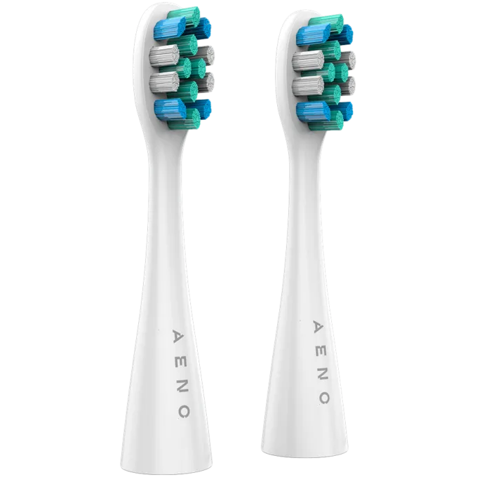 AENO Replacement toothbrush heads, White, Dupont bristles, 2pcs in set (for ADB0007/ADB0008) — image 1