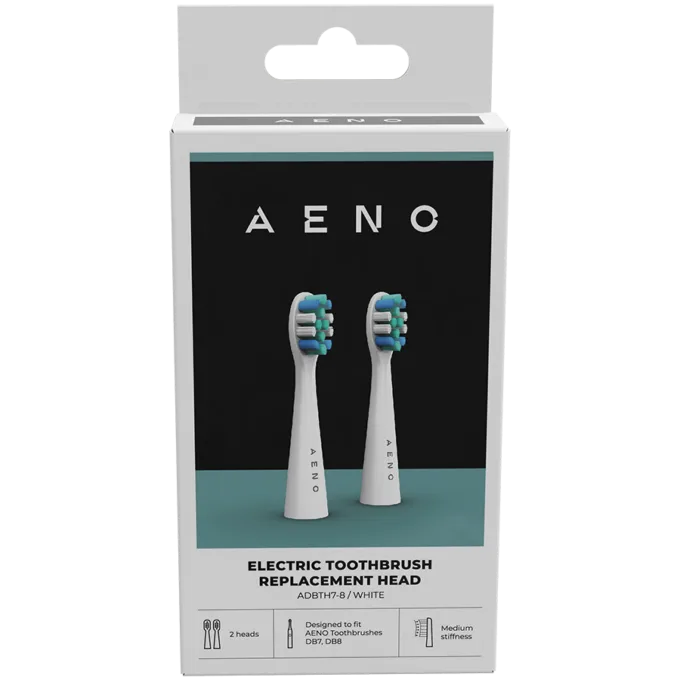 AENO Replacement toothbrush heads, White, Dupont bristles, 2pcs in set (for ADB0007/ADB0008) — image 2