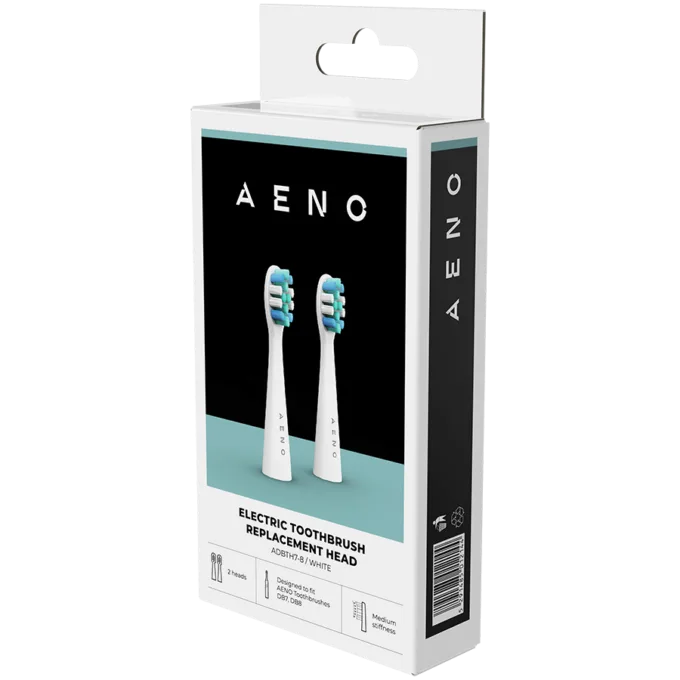 AENO Replacement toothbrush heads, White, Dupont bristles, 2pcs in set (for ADB0007/ADB0008) — image 3