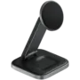 SATECHI 2-in-1 Foldable Qi2 Wireless Charging Stand (Space Gray)
