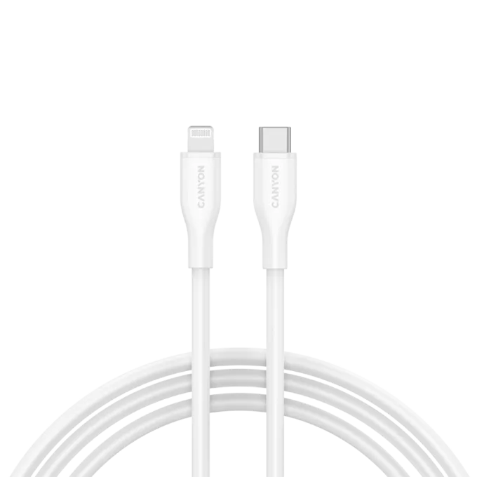 CANYON cable CLNM60 C-L 60W MFI 1m Silicon White — image 1