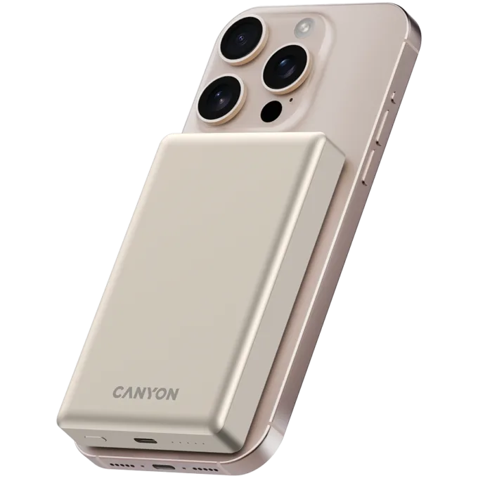 CANYON power bank OnPower 510 slim Magnetic 10000 mAh PD20W Beige — image 6