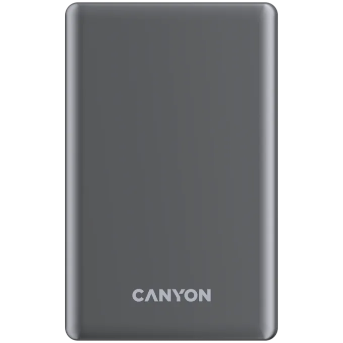 CANYON power bank OnPower 510 slim Magnetic 10000 mAh PD20W Dark Grey — image 1