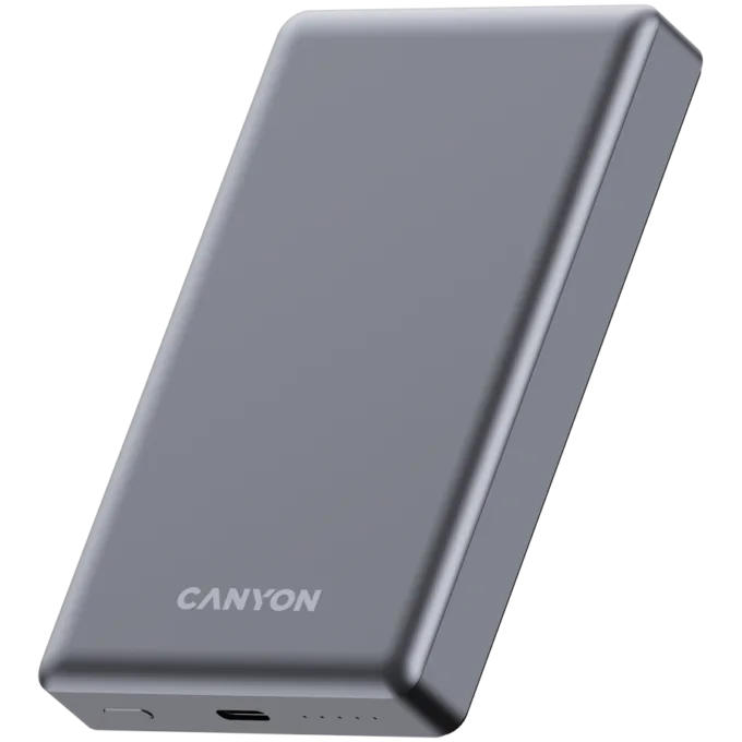 CANYON power bank OnPower 510 slim Magnetic 10000 mAh PD20W Dark Grey — image 2
