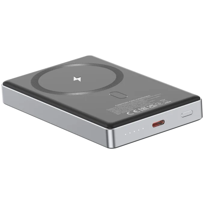 CANYON power bank OnPower 510 slim Magnetic 10000 mAh PD20W Dark Grey — image 5