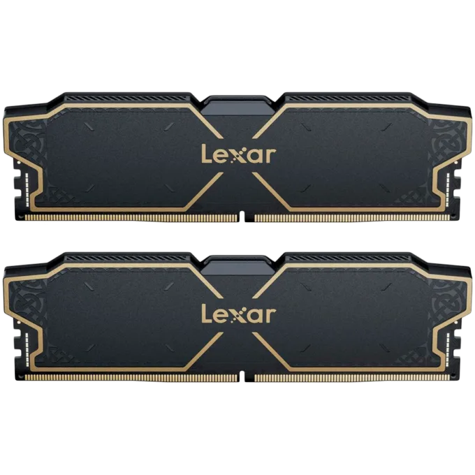 Lexar THOR 32GB DDR5 6000MHz (2x16GB KIT) CL38 DIMM, 1.3V, heatsink, Black — image 1