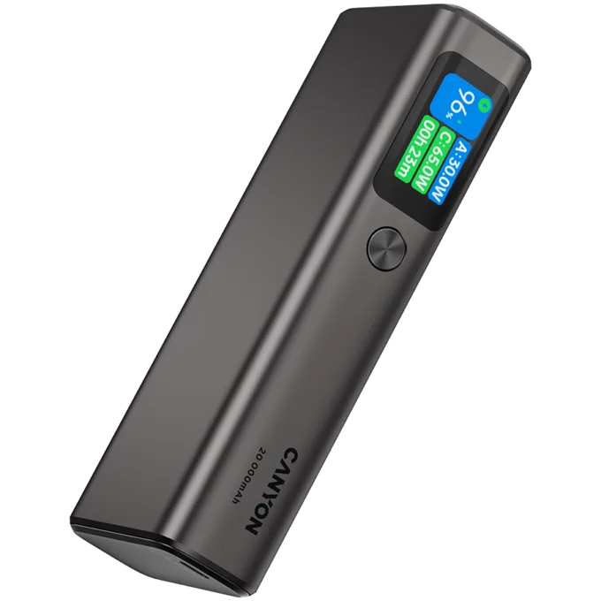 CANYON power bank OnPower 230 TFT 20000 mAh PD130W Dark Grey — image 4