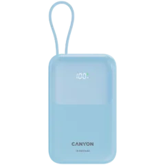 CANYON power bank OnPower 101 built-in cable 10000 mAh PD22.5W Blue