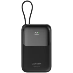 CANYON power bank OnPower 101 built-in cable 10000 mAh PD22.5W Black