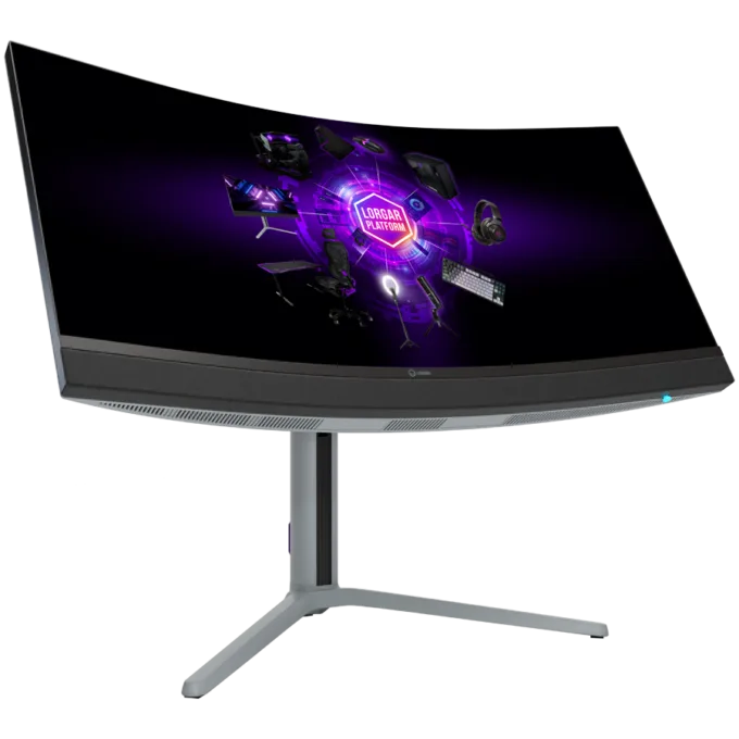 LORGAR 34MP1, UWQHD MiniLED Gaming Monitor Pro, 34'' (3440*1440) VA curved monitor, black/milky grey — image 10