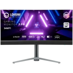 LORGAR 34MP1, UWQHD MiniLED Gaming Monitor Pro, 34'' (3440*1440) VA curved monitor, black/milky grey