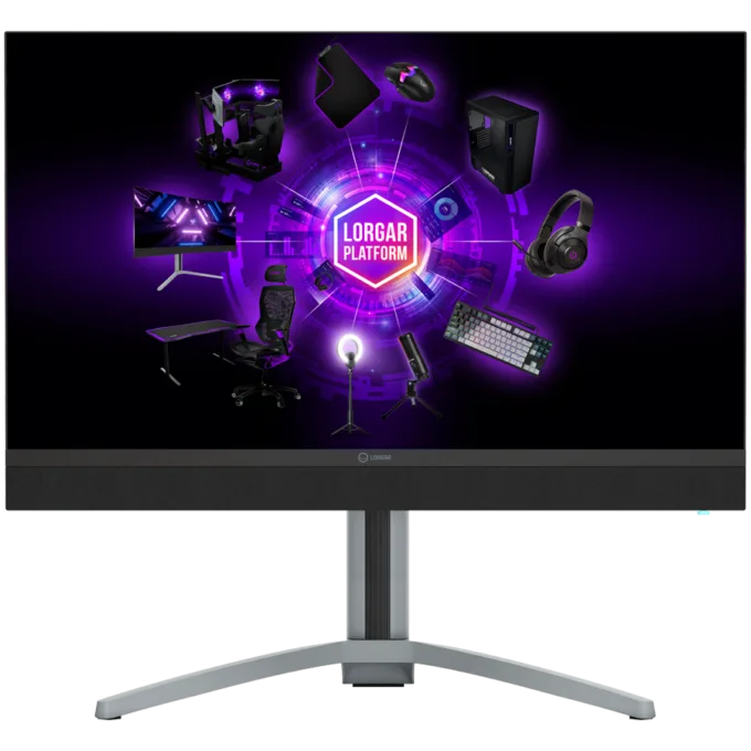 LORGAR 27MP1, UHD MiniLED Gaming Monitor Pro, 27'' (3840*2160) fast IPS flat monitor, black/milky grey — image 2