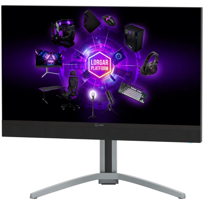 LORGAR 27MP1, UHD MiniLED Gaming Monitor Pro, 27'' (3840*2160) fast IPS flat monitor, black/milky grey — image 3