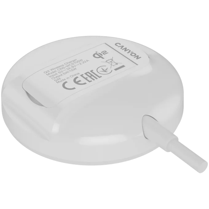 CANYON wireless charger WS-105 15W Qi2 White — image 5