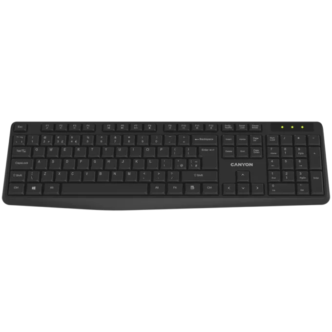 CANYON keyboard KB-W01 Wireless Black — image 1