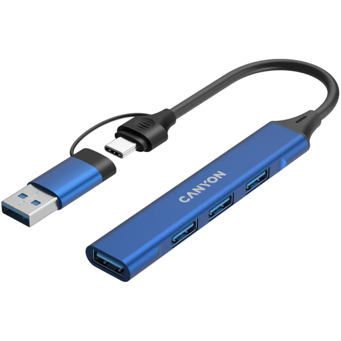 CANYON hub DS-02 4in1 USB-A/C Blue — image 3