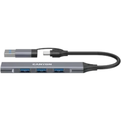 CANYON hub DS-02 4in1 USB-A/C Grey