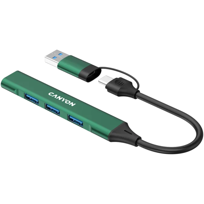 CANYON hub DS-02 4in1 USB-A/C Green — image 5