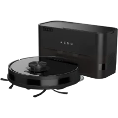 Robot Cleaner w/Dust Collector, black, 2in1 and dust tank, 4000pa, 3200mAh battery
