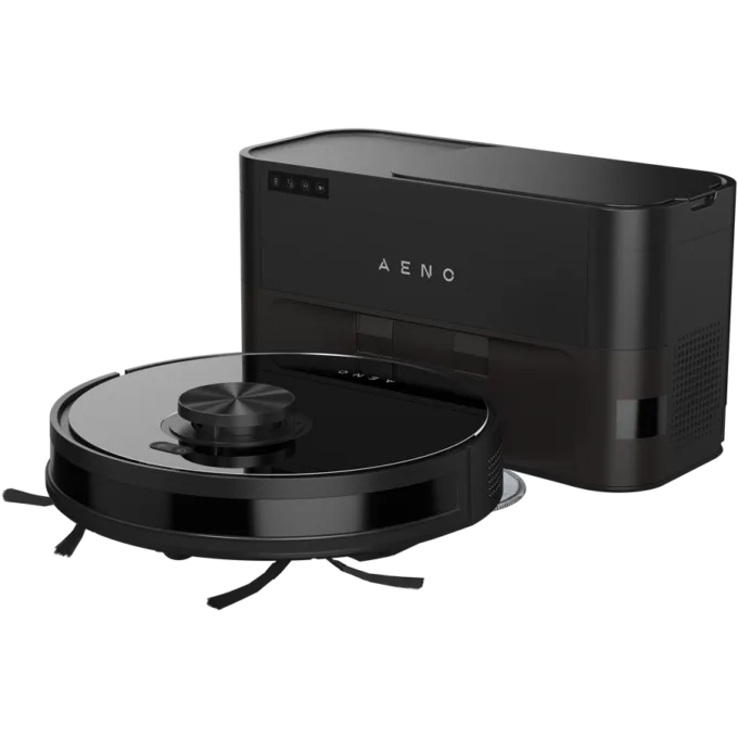 Robot Cleaner w/Dust Collector, black, 2in1 and dust tank, 4000pa, 3200mAh battery — image 1