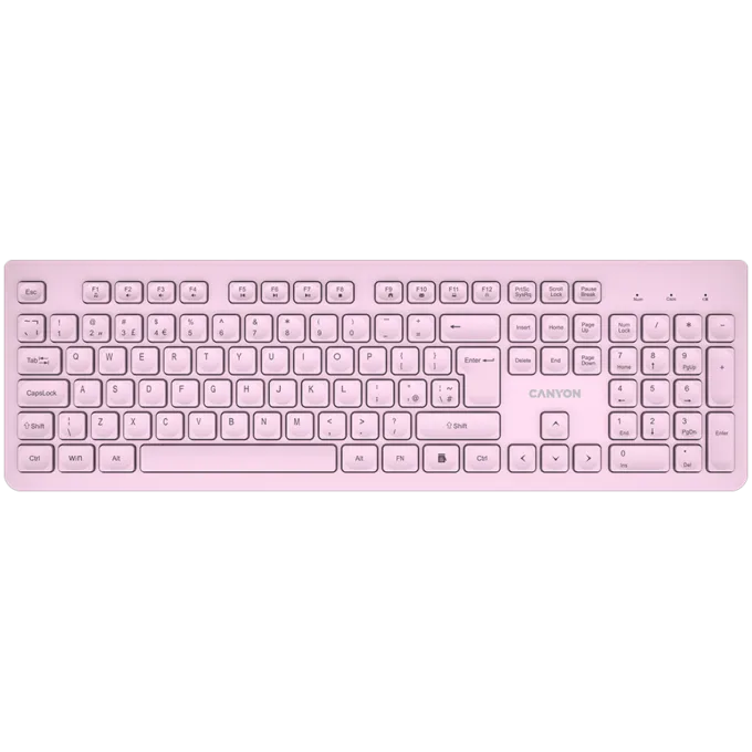 CANYON keyboard HKB-W01 UK/US AAA Wireless Pink — image 1
