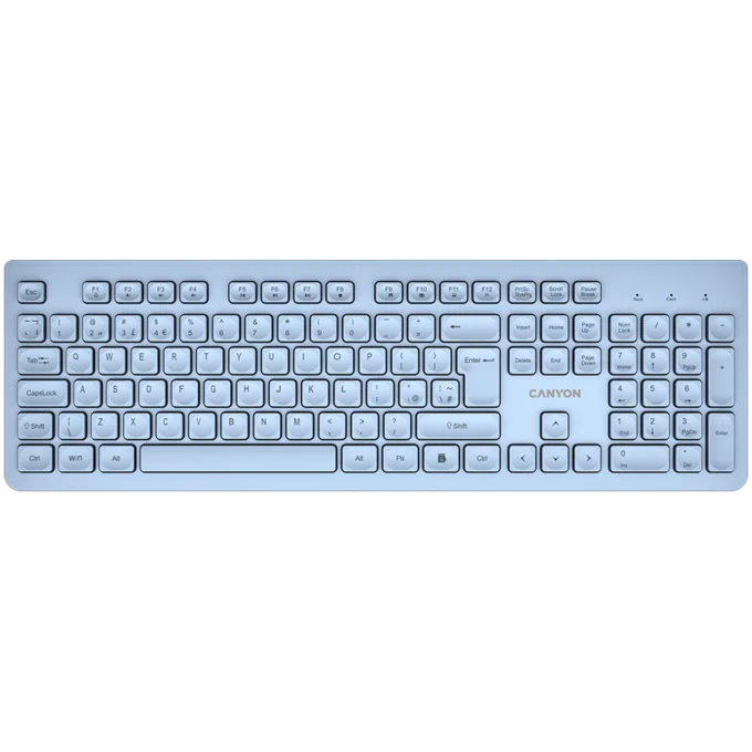 CANYON keyboard HKB-W01 UK/US AAA Wireless Blue — image 1