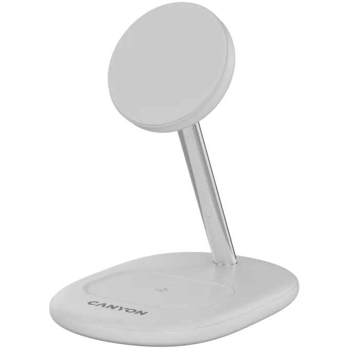 CANYON wireless charger WCS-205 15W Qi2 2in1 White — image 1