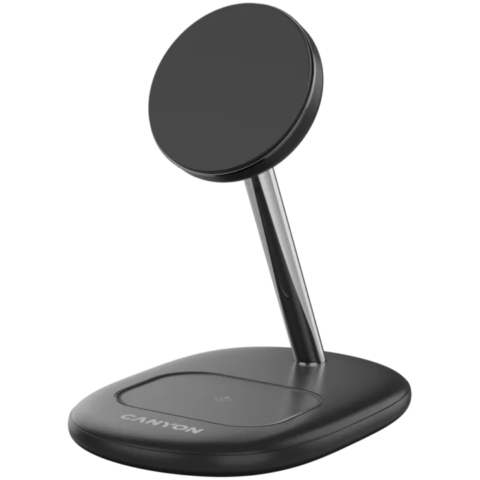 CANYON wireless charger WCS-205 15W Qi2 2in1 Black — image 1