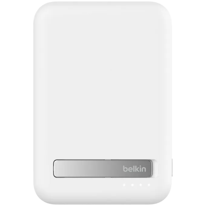 BELKIN 8k Qi2 MagSafe Compatible Powerbank with Kickstand, White — image 1