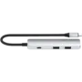 SATECHI 4-in-1 USB-C Slim Multiport Adapter 4K (Silver)