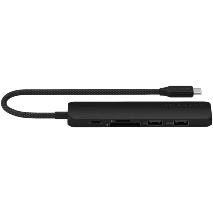 SATECHI 6-in-1 USB-C Slim Multiport Adapter (Black) — image 1