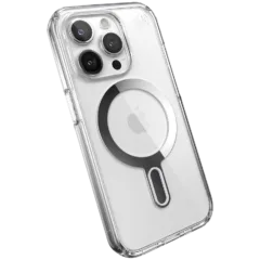 SPECK MOBILE COVER iPhone 15 Pro PRESIDIO CLR + MS + CL CLEAR/SERENE SILVER