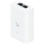 Ubiquiti U-POE+ adapter 30W, powers UniFi PoE+ devices, reduce dependency on PoE switch power, Contains RJ45 data input, AC cable with earth ground, and PoE+ output