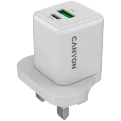 CANYON charger CU20AC GaN 20W 1xPD 1xQC UK White