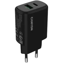 CANYON charger OnCharge 200 20W 1xPD 1xQC EU Black