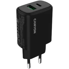 CANYON charger OnCharge 250 25W 1xPD 1xQC EU Black