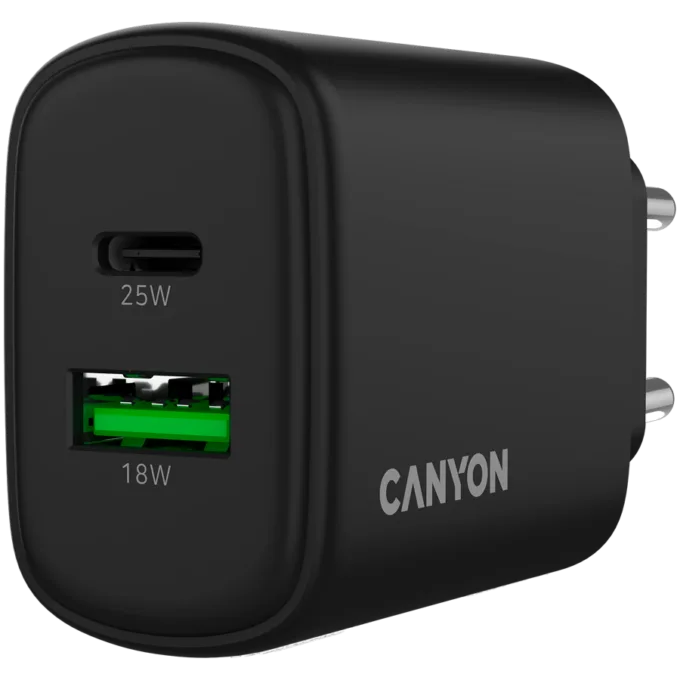 CANYON charger OnCharge 250 25W 1xPD 1xQC EU Black — image 5