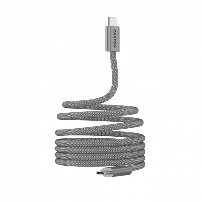 CANYON cable OnWire 60MG C-C 60W Magnet Braided 1m Light Grey — image 2