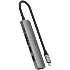 SATECHI 6-in-1 USB-C Slim Multiport Adapter (Space Grey)