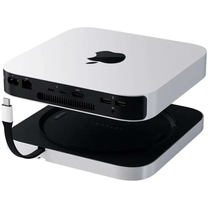 SATECHI Mac Mini Stand & Hub with NVMe SSD Enclosure - Silver — image 5