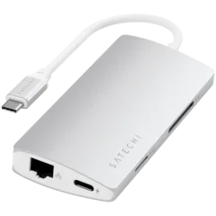 SATECHI Type-C Multi-Port Adapter 4K with Ethernet V2 Silver