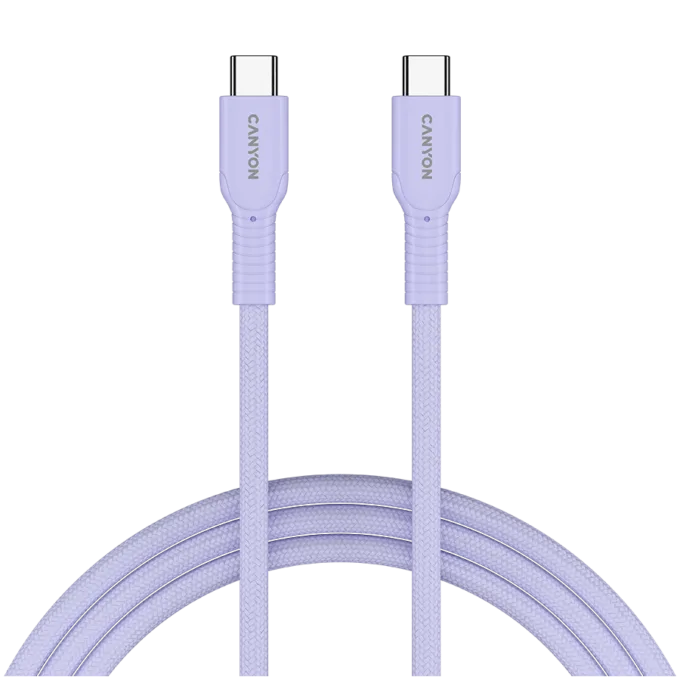 CANYON cable OnWire 60CL C-C 60W COLOR Braided 1m Purple — image 1