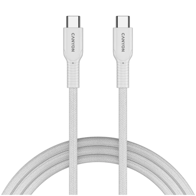 CANYON cable OnWire 60CL C-C 60W COLOR Braided 1m White — image 1