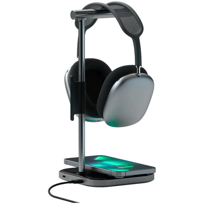 SATECHI 2-in-1 Headphone Stand with Wireless Charger — image 2